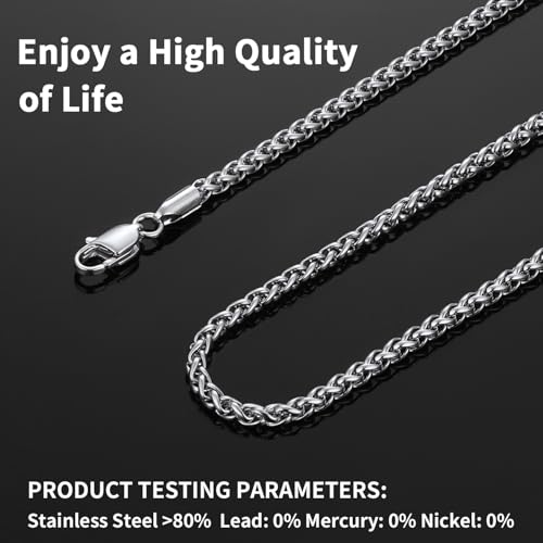 Men and Women Italian Silver and Gold Chain Necklace