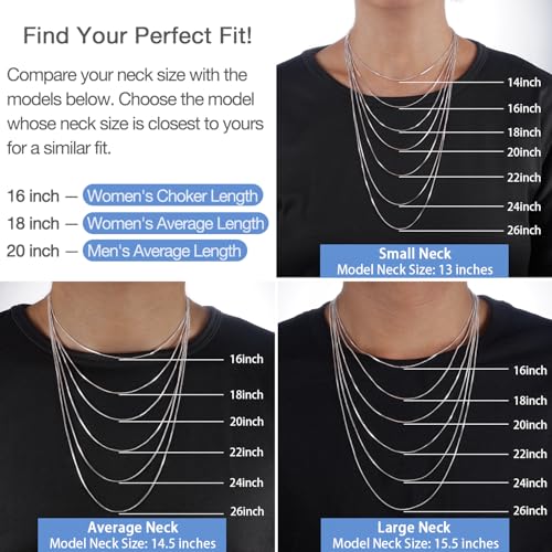 Jewlpire 18K Over Gold 925 Sterling Silver 1mm Thin Box Chain Necklace for Women