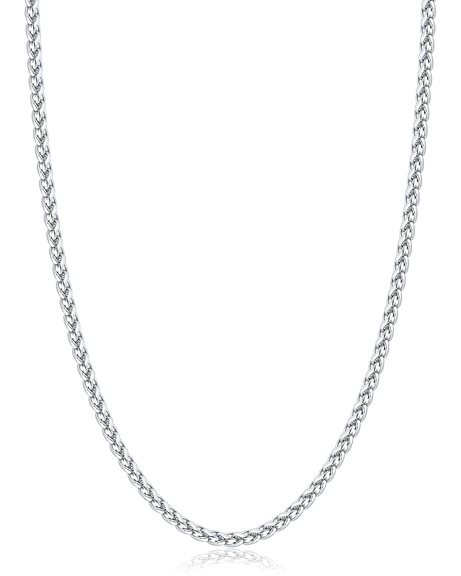 Men and Women Italian Silver and Gold Chain Necklace